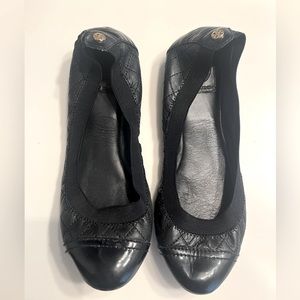 Tory Burch black quilted ballet flats